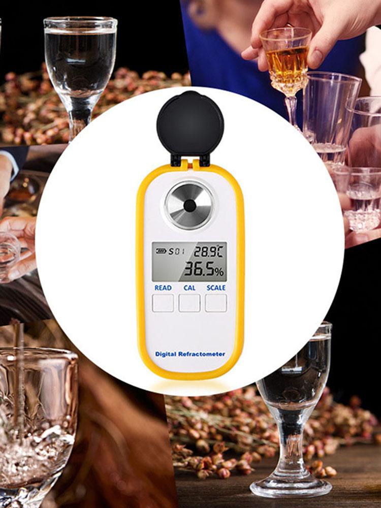 Wine Tester Range 0-80% Refractive Index Tester LCD Display High Accuracy for Spirit Volume Percent
