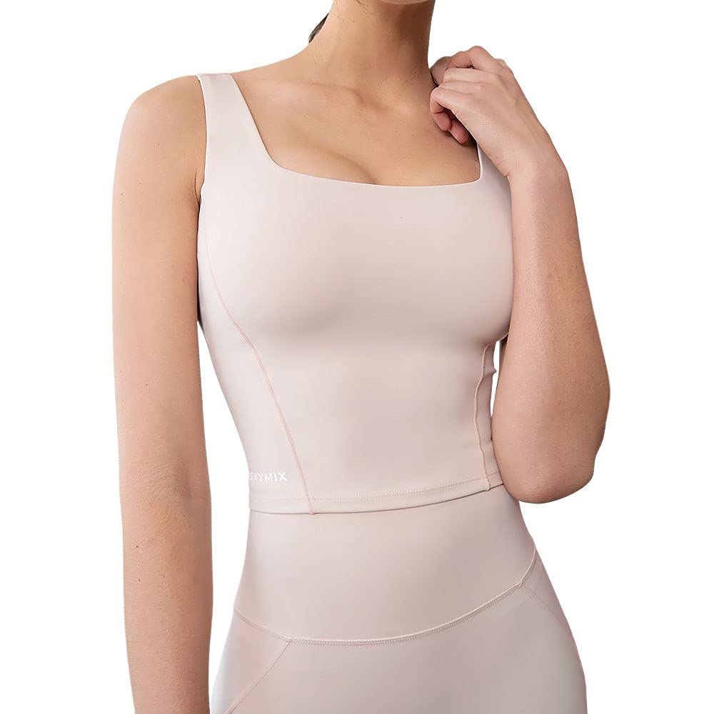 

XEXYMIX Модель для йоги с подкладкой Номер Размер Кремово-розовый Женский Бра/Топ без рукавов, XT4205F, L,