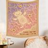 Cute Cat Flower Hanging Cloth Office Living Room Tapestry Home Wall Decoration Tapestry