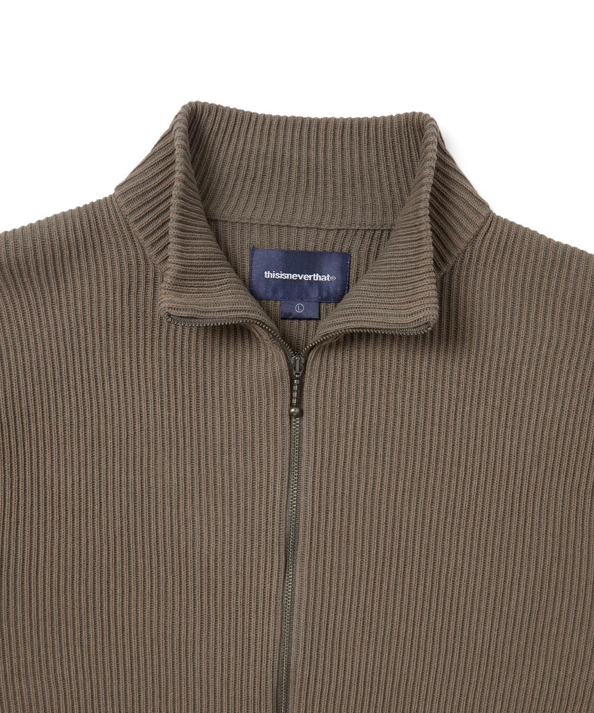 Thisisneverthat Washed Full Zip Cardigan Gray