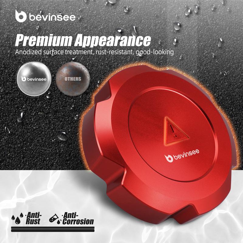 BEVINSEE Coolant Reservoir Cap for BMW E90 E92 E93 E82 E87 F30 F20 F10 X1 X3 X5 E70/F15 Z4, Replace for 17117639020,17117521071