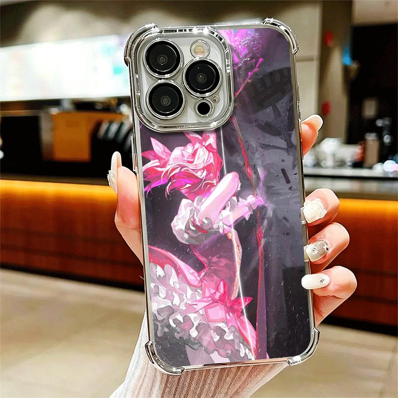 Madoka Magica Anime Weiche Handyhülle Für iPhone 15 16 17 Air 14 Pro Max 16E Plus 13 12 Mini Galvanisiert Anti-Fall Fundas