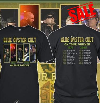 Blue Oyster Cult On Tour Forever 1972-2025 T-shirt Reprint S-4XL