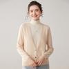 Autumn Winter High Neck Two-Piece Cashmere Knit Sweater for Women