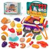 HOLYFUN Pretend Play BBQ Educational Cookware Pretend Birthday Gift Set, Toy, Toy, 43-Piece Set, Play, Cutting,