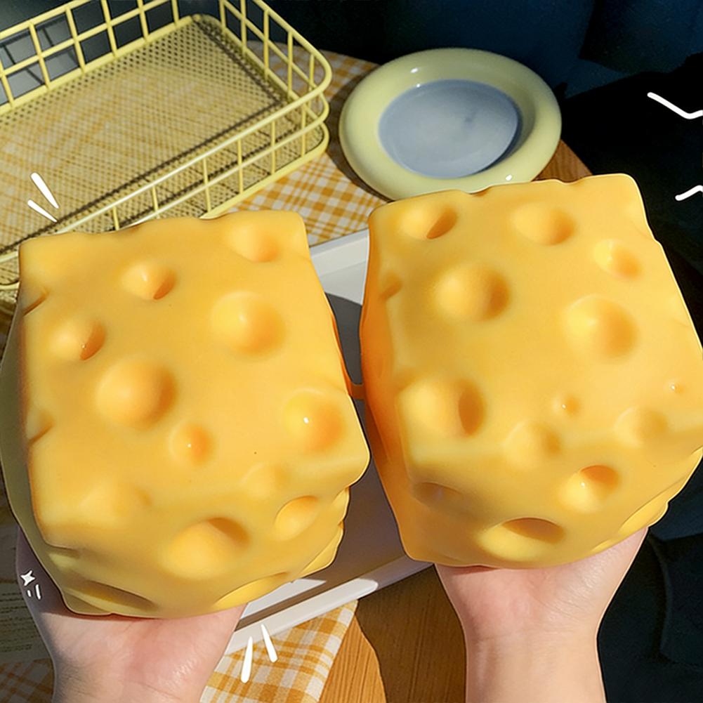 Cheese Squishies Toy Cheese Shaped Squishies Stress Toy Slow-Rising Squeeze Ball Stress Relief Present Stress Anxiety Relief