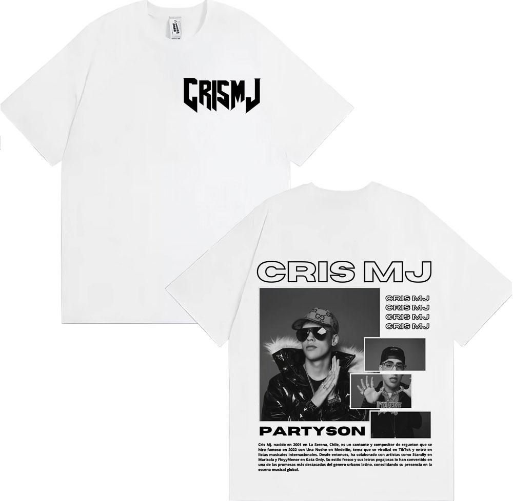 Rapper Cris Mj Tour 2025 Merch T-shirts Men Women Harajuku Vintage T Shirt Oversized Hip Hop High Quality Tee Shirt Streetwear