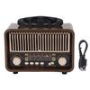 Wood Grain Full Band Radio Bluetooth 5.4 Retro Radio Portable Bluetooth Speaker  Home Use