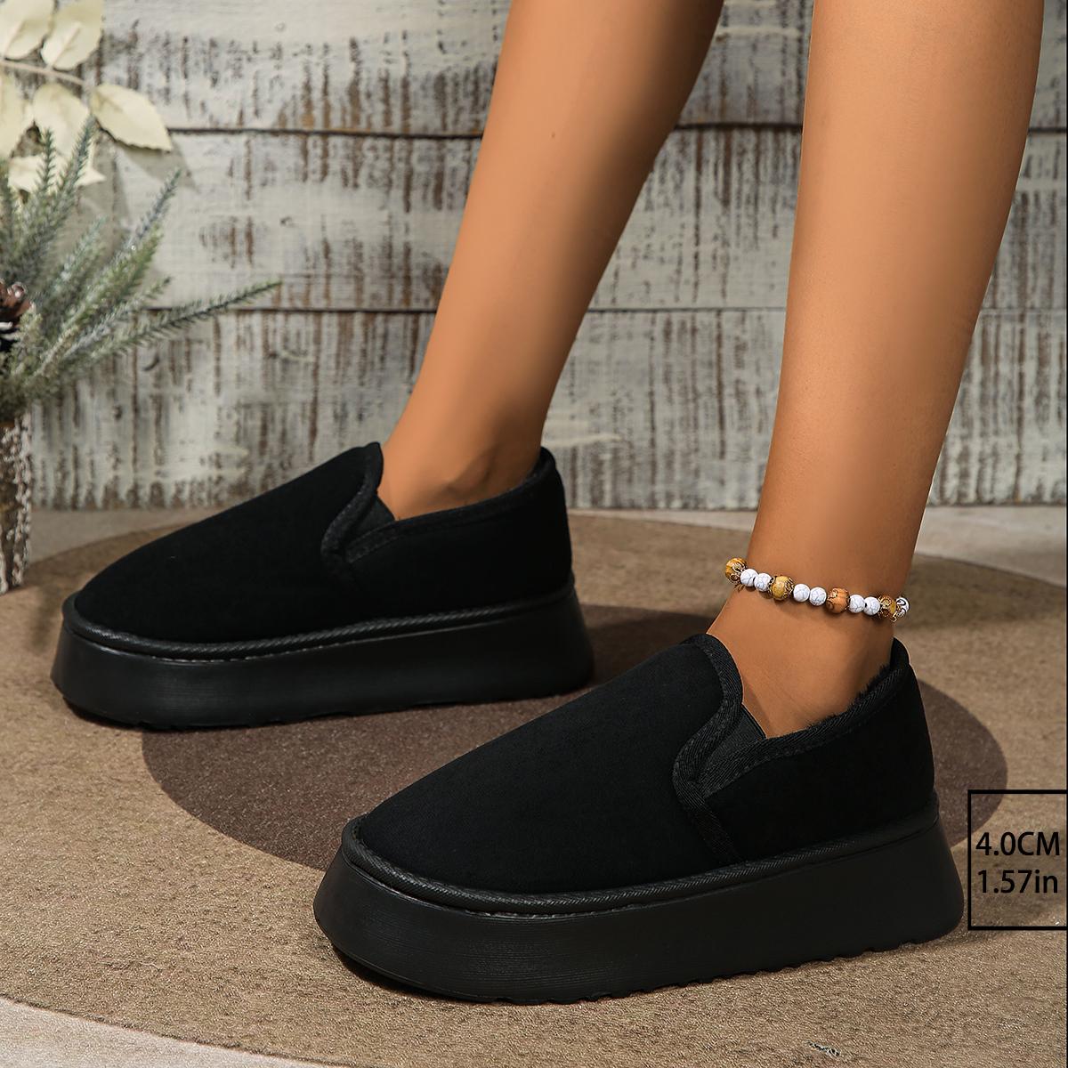 

Women Boots Outdoor Fur Anti Skid House Cotton Shoes for Women 2024 New Winter Warm Fluffy Ankle Boots Women Zapatos De Mujer 40-41 чорний