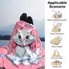 1pc cat flowers blanket Lightweight Flannel Throw for Sofa Bed Travel Camping Livingroom Office Couch Chair