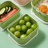Drop-proof Plastic Lunch Box Double Layered Compartment Lunch Box Cartoon Lunch Box  Worker