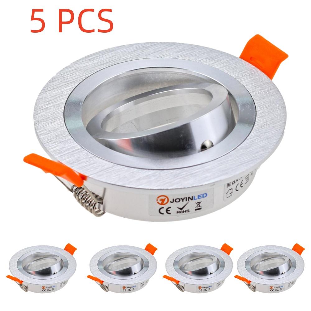5/10pcs GU10 MR16 Ceiling Spotlights Frame LED Downlight Angle Adjustable Rotating Indoor Lighting Fixture