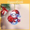 Cute Snowman Christmas Pattern Acrylic Pendant For Family Decoration Holiday