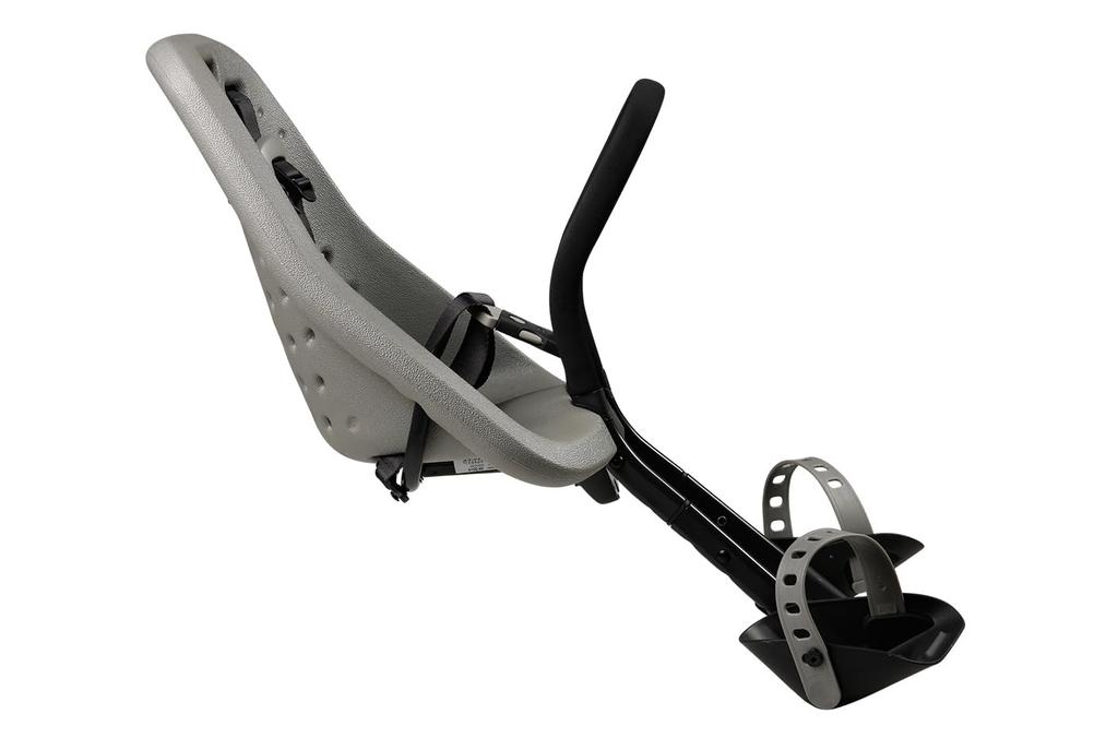 Yepp Mini Bicycle Child Seat with Anti-Theft Lock, Front Mount, and Mounting Brackets [Ages 1-3], Silver (20105silver)