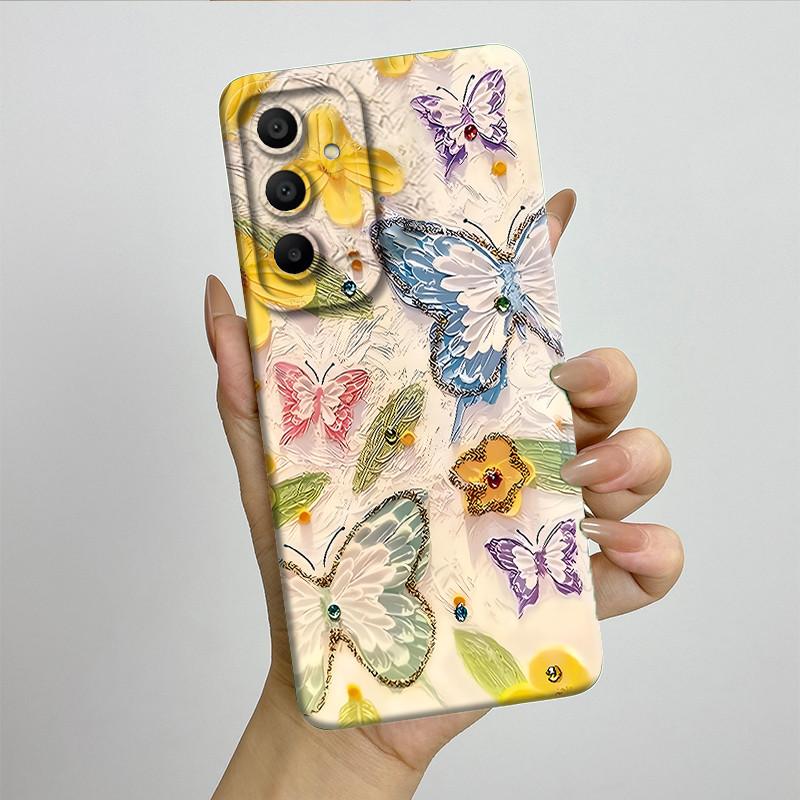 Sweet Soft Phone Case for Samsung Galaxy A15 A155 A156 4G 5G Fashion Cool Painted Cases Protection Back Cover Accessories Casing