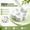 Stable Bird Cage Accessory Pumice Stone Bowl, Spill Proof Parrot Water Calcium Rich, Feeding Bowl Food Dish, Feeder for Cockatiel Conure Parakeet Claw