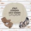 "European & American Fashion Grandma Letter Long-Sleeve T-Shirt, Autumn/Winter, Plus Size"