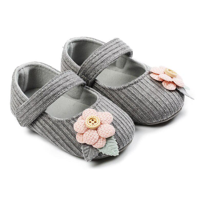 Baby Girl Breathable Flower Design Anti-Slip Casual Sneakers Toddler Soft Soled Walking Shoes