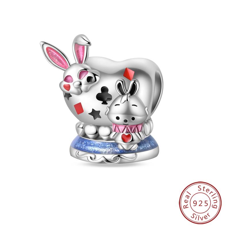 100% Copper Exquisite Tarot Cards Bracelet Pendants Blood Red Fire Snake Rose Charms Beads Diy Jewelry For Women