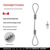 Adjustable Steel Wire Rope with Plastic Coating - Light & Picture Hanging System with Lock Buckle