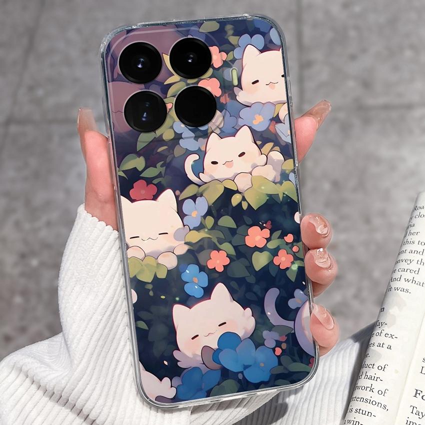 For Xiaomi 17T 17 Pro 17Max 17 Ultra Phone Case For Redmi 17C Redmi17 Lovely Bow Cartoon Lightweight Transparent TPU Bumper Scratch Resistance Housing