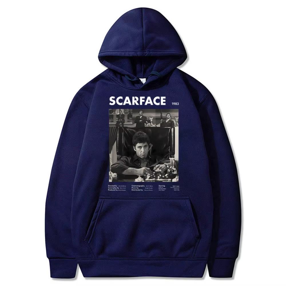Classic 90s Vintage Movie Scarface Tony Montana Graphic Hoodies Al Pacino Print Hoodies Men's Women Sweatshirts