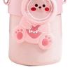 Kids Insulated Water Bottle Cartoon Cute Stainless Steel Water Flask With Straw and Strap for Toddlers Girls 500ml