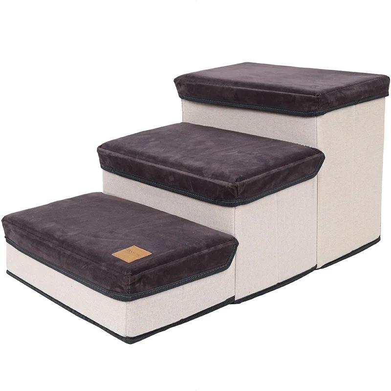 New Pet Climbing Ladder Foldable Storage Dog Ladder Anti Slip Large Capacity Thickened Bottom Plate Staircase Pets Products