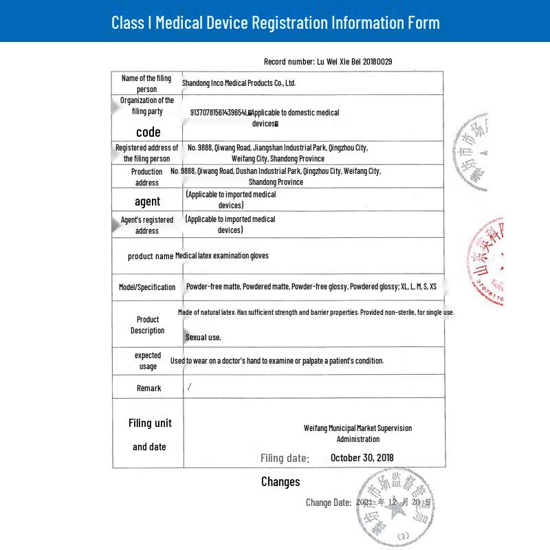 Disposable Medical Rubber Gloves