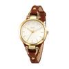 BUREI Analog Quartz Simple and Gold Brown Leather Perfect for Everyday or As a Gift for Your or Mother Women's Watch, Waterproof, Stylish,