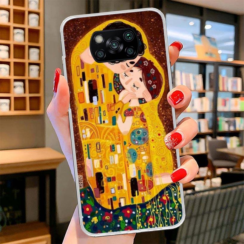 Kiss by Gustav Klimt Desig Cover Phone Case For Xiaomi Poco F7 Ultra X7 X6 X5 Pro M7 Redmi 15C 15 13C 13 12C 12 10C 10 9A 9C 9T