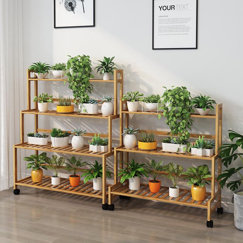 Bamboo Multi-Tier Indoor Plant Stand for Succulents and Flowers