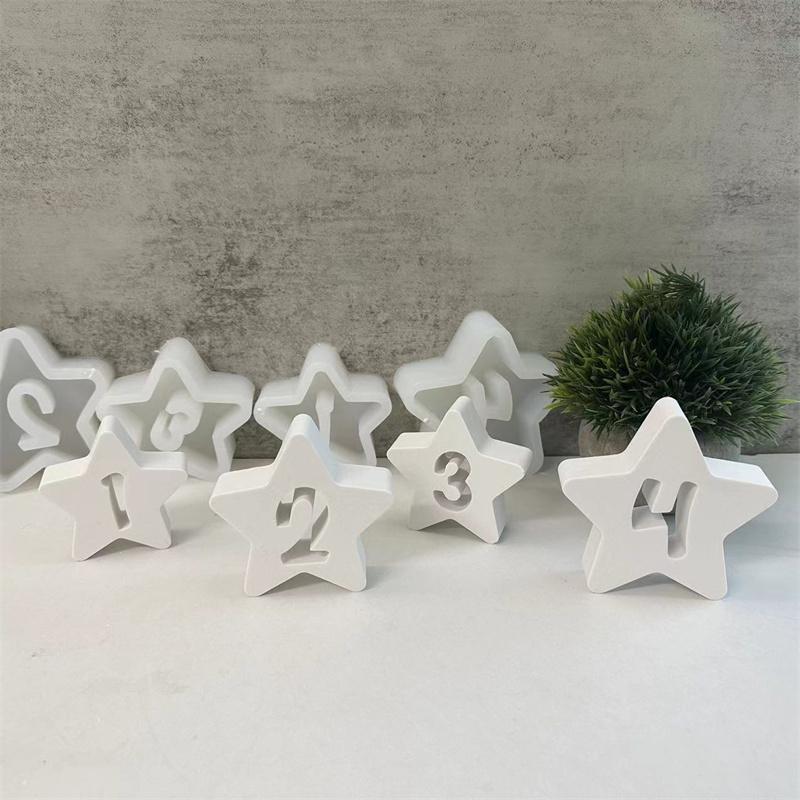 

4 шт. Форма для подсвечника в виде звезды, украшение для подсвечника, гипсовая форма для самостоятельного изготовления из силикона