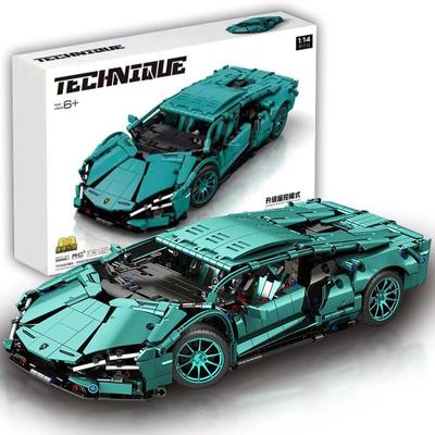 HOT MOC Speeds Champions Series Auta Purpurový sportovní vůz Slavný závod superaut Stavební bloky Cihly Klasický model
