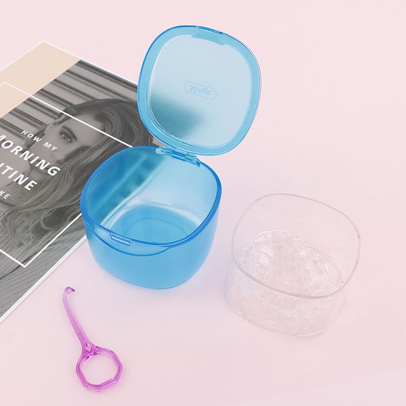 Portable Orthodontic Retainer & Denture Cleaning and Storage Box