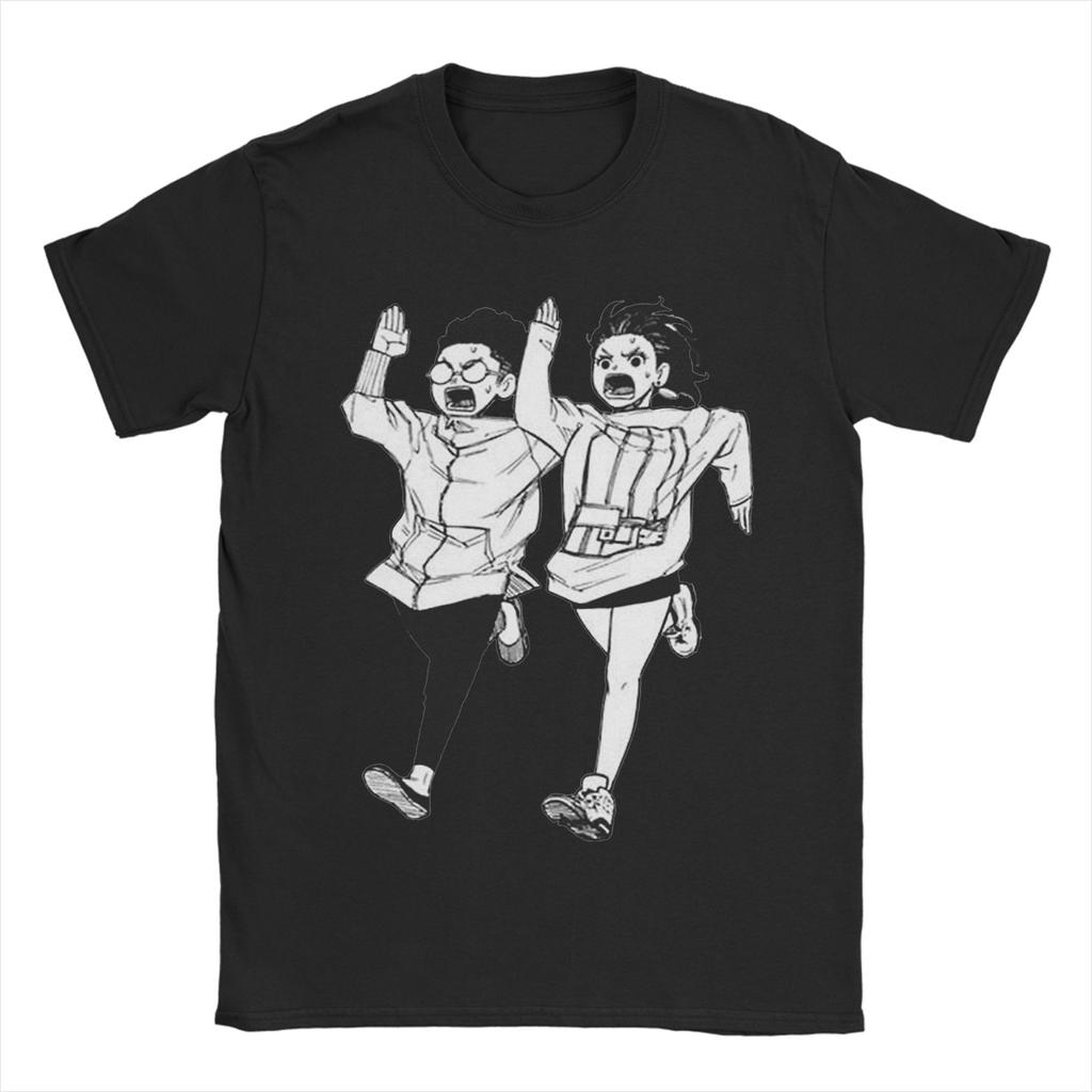 Harajuku T-Shirt Dan Da Dan Turbo Granny Cat with Kanji Anime Cotton T-Shirts Fashion Tshirt for Beach Short Sleeve Tees