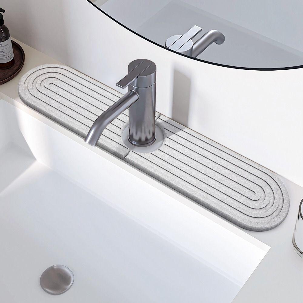 Moisture-proof Fast Drying Faucet Mat Diatom Mud Diatomite Stone Sink Tray  Bathroom Counter