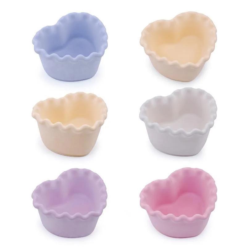 Heart Shape Candle Jar Silicone Mold Handmade Creative DIY Lace Succulent Flowerpot Creative Jewelry Concrete Resin Plaster Mold