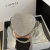 Manico Nodo Strass Pochette da Sera Lusso Designer Cristallo Diamanti Borsa a Mano Portamonete Carina Cuore d'Amore Borsa a Tracolla Mini