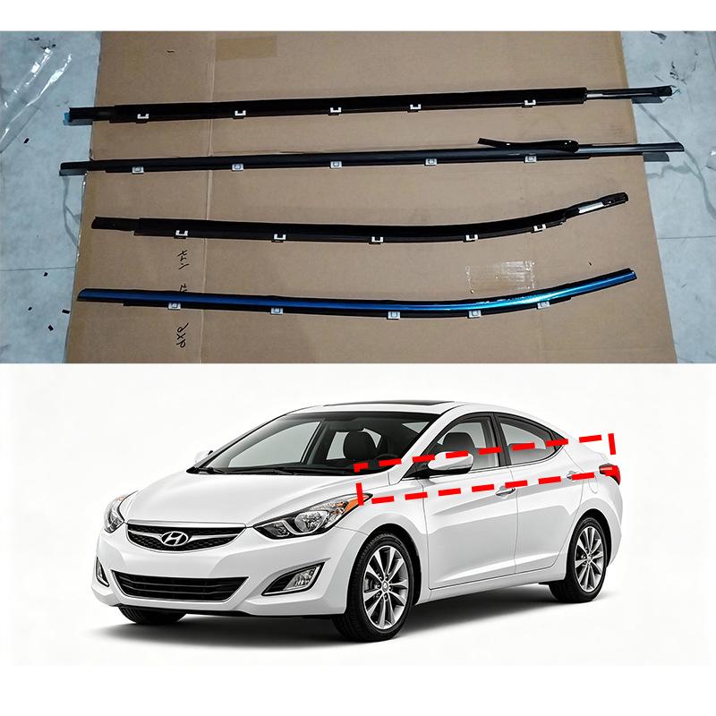 

Hyundai Elantra 2012-2015 Door & Window Rain and Wind Deflector Trim