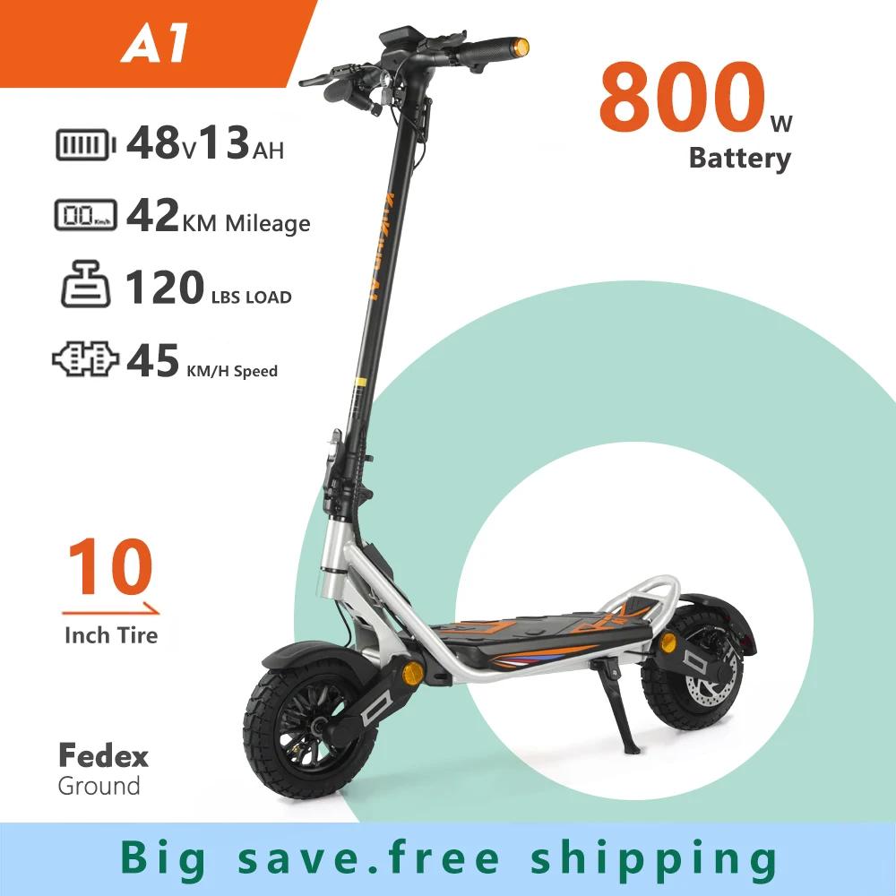 Kukirin A1 Electric Scooter, 800W Motor, 48V 13Ah Battery, Electric Scooter, Max Speed 45KM/H, 45KM Range, Folding Scooter