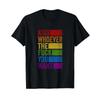 Kiss Whoever The F You Want T Shirt Rainbow Lgbt Black Vintage Washed Casual Stretched Stylish Top For Everyday Wear Unisex