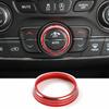 Red Interior Air Conditioner Switch Knob Decor Ring Trim for Jeep Cherokee 2014+