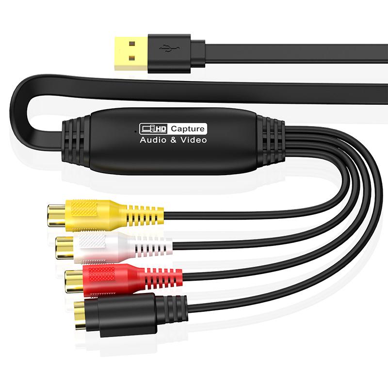 1080P CVBS To USB Capture Card with S-Video & AV Support for Video Surveillance Recording