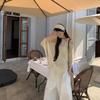 Summer Knitted Sunscreen Women Blouse Hollow Out See Through Pullover Sweater Bat Sleeve Shawl Top Loose Casual Simple Covers Up Irregular Long Shirt