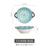 9.5Inch Japanese Household Noodle Bowl Ceramic Soup Bowl with Handle Salad Pasta Bowl Kitchen Tableware Microwave Oven Bakware