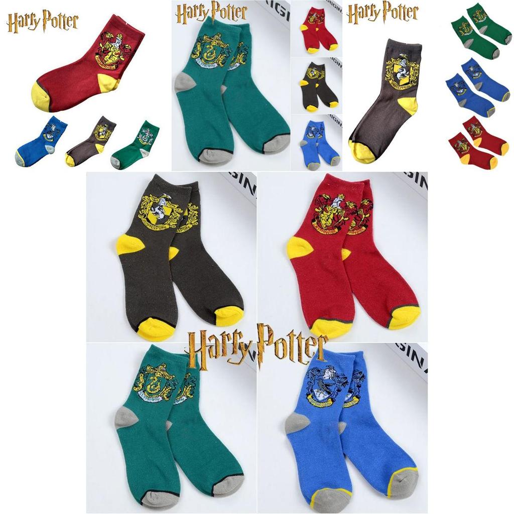 Meias Longas de Tricô de Algodão Harry Potter Unissex Estilosas Para Fãs de Slytherin Gryffindor
