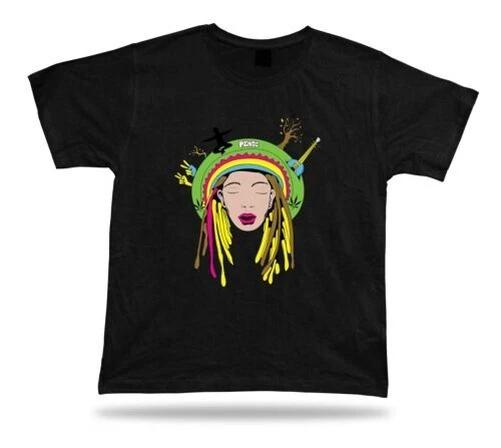 Reggae Girls Peace Nature Music Stylish Modern T-Shirt Design Great Cool Idea