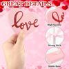 Valentine's Day Wooden Heart-Shaped Ornaments with Table Stands Decorative Wooden Signs for Wedding Festival Photo Props