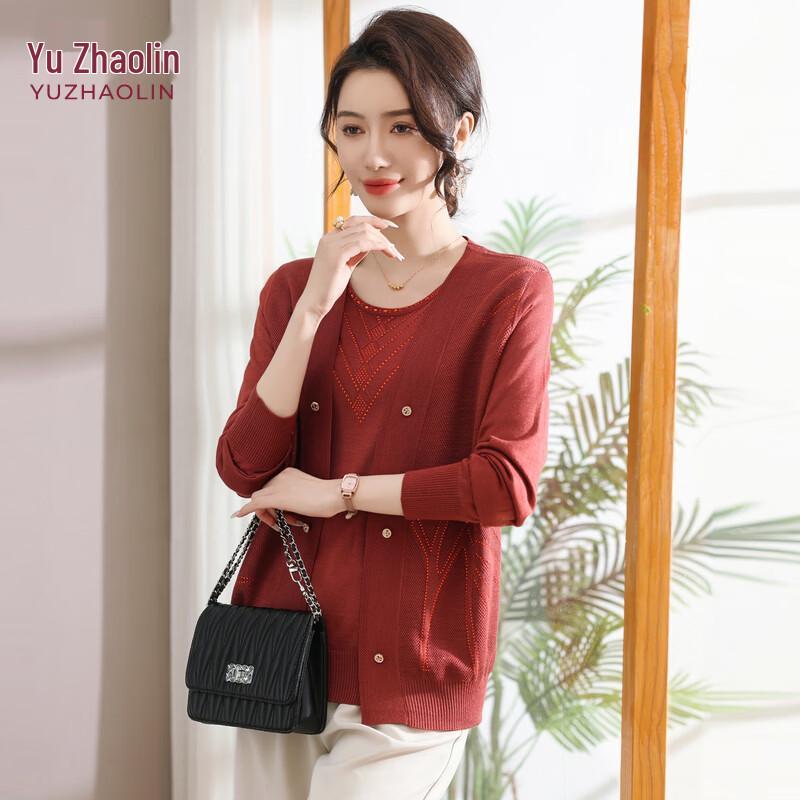 YUZHAOLIN Elegant Mom's Spring Knit Cardigan Top